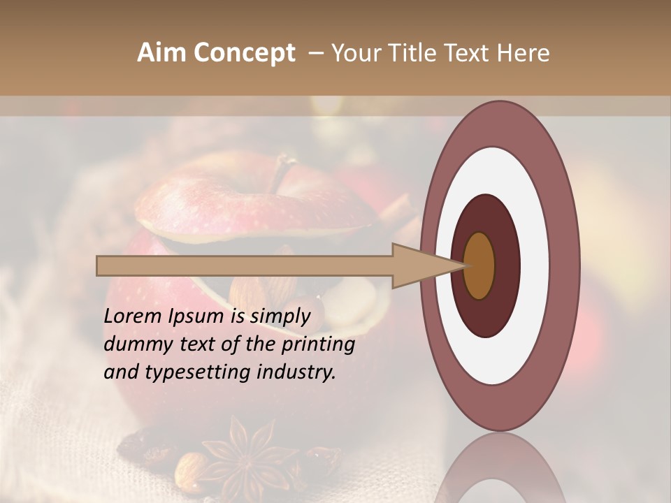 Christmas Spices Cinnamon Straw Star PowerPoint Template