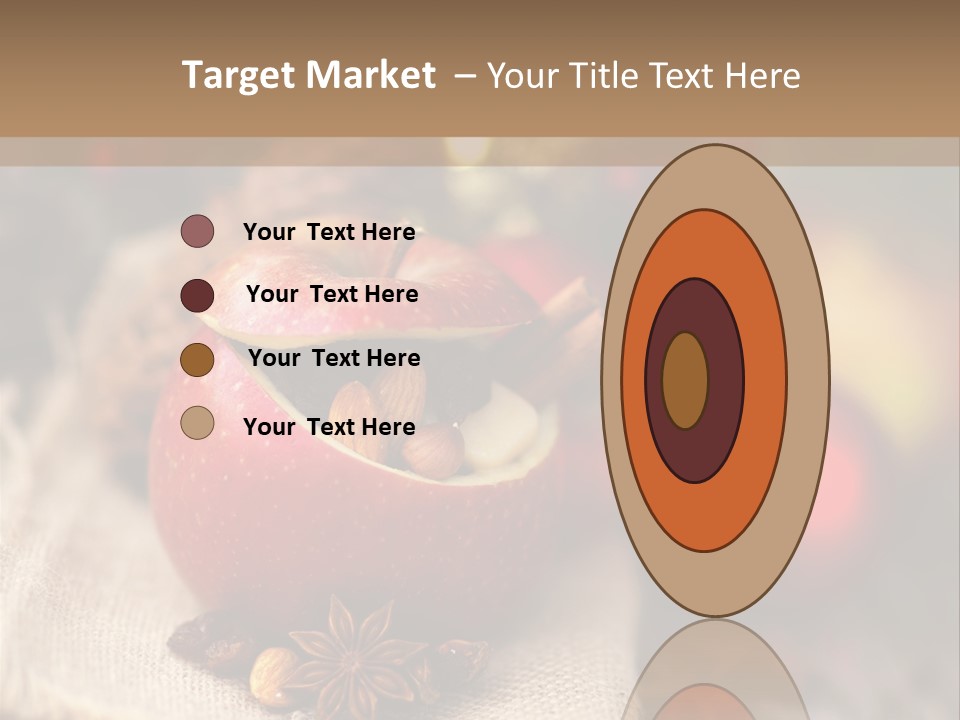 Christmas Spices Cinnamon Straw Star PowerPoint Template