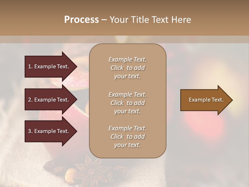 Christmas Spices Cinnamon Straw Star PowerPoint Template