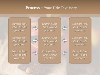 Christmas Spices Cinnamon Straw Star PowerPoint Template