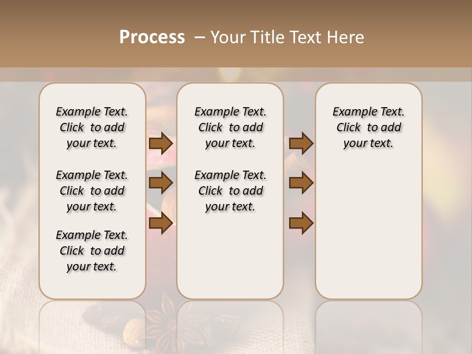 Christmas Spices Cinnamon Straw Star PowerPoint Template