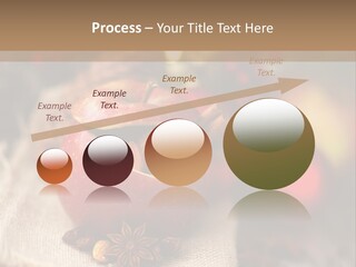 Christmas Spices Cinnamon Straw Star PowerPoint Template