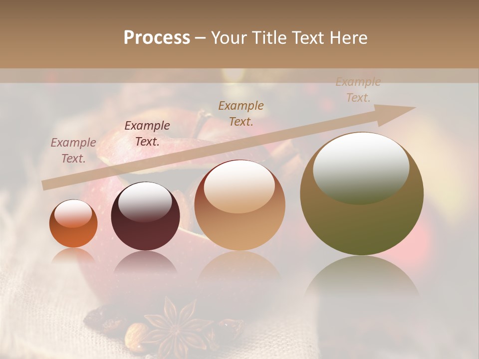 Christmas Spices Cinnamon Straw Star PowerPoint Template