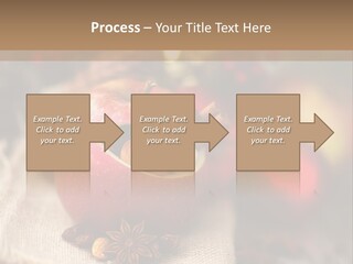 Christmas Spices Cinnamon Straw Star PowerPoint Template