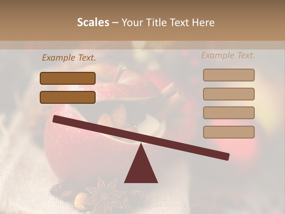 Christmas Spices Cinnamon Straw Star PowerPoint Template