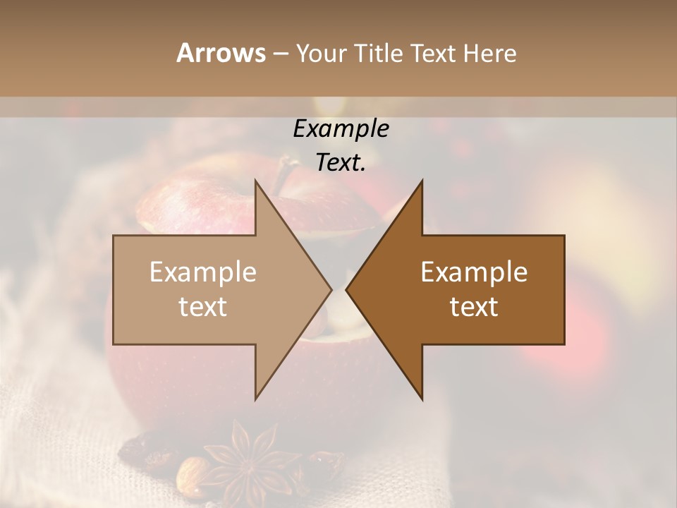 Christmas Spices Cinnamon Straw Star PowerPoint Template