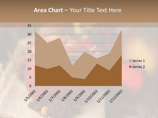 Christmas Spices Cinnamon Straw Star PowerPoint Template