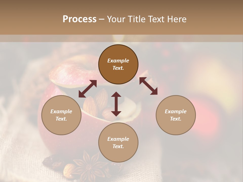 Christmas Spices Cinnamon Straw Star PowerPoint Template