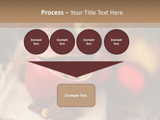 Christmas Spices Cinnamon Straw Star PowerPoint Template