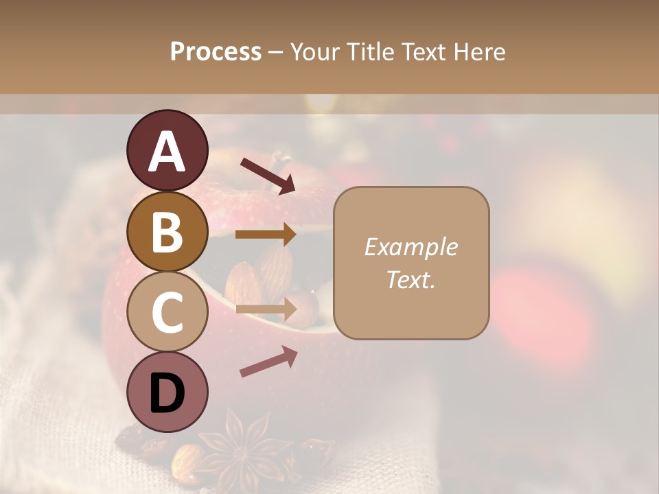 Christmas Spices Cinnamon Straw Star PowerPoint Template