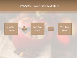 Christmas Spices Cinnamon Straw Star PowerPoint Template