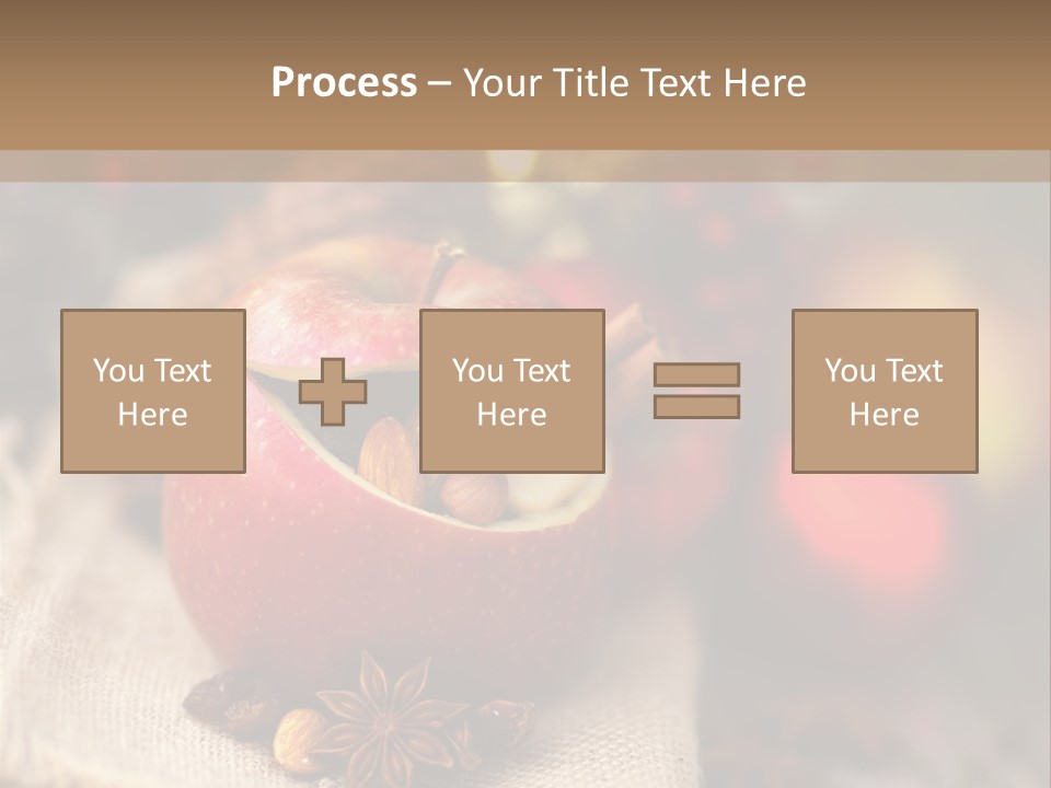 Christmas Spices Cinnamon Straw Star PowerPoint Template