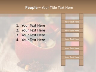 Christmas Spices Cinnamon Straw Star PowerPoint Template