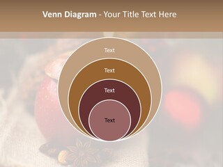 Christmas Spices Cinnamon Straw Star PowerPoint Template