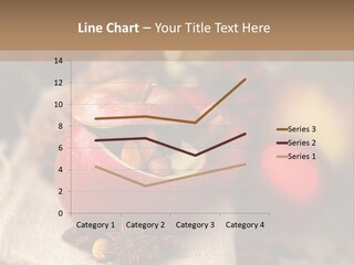 Christmas Spices Cinnamon Straw Star PowerPoint Template