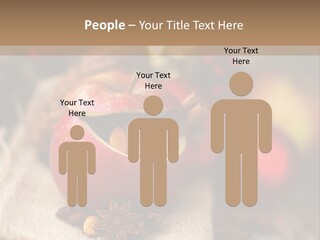 Christmas Spices Cinnamon Straw Star PowerPoint Template