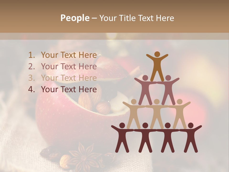 Christmas Spices Cinnamon Straw Star PowerPoint Template