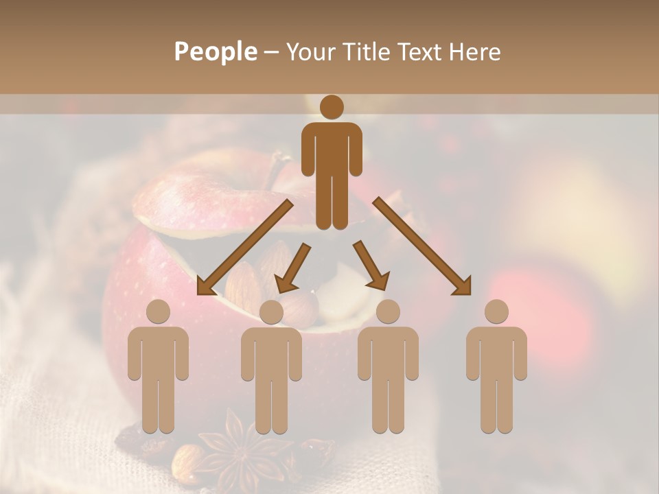 Christmas Spices Cinnamon Straw Star PowerPoint Template