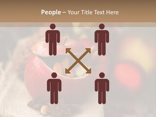 Christmas Spices Cinnamon Straw Star PowerPoint Template