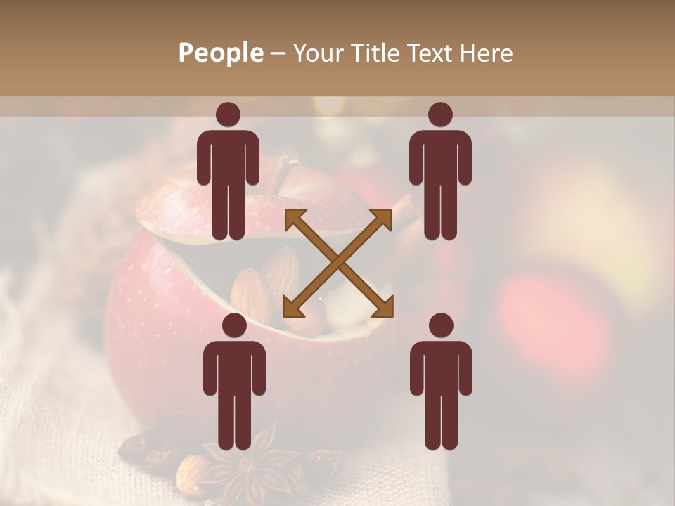 Christmas Spices Cinnamon Straw Star PowerPoint Template