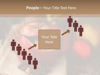 Christmas Spices Cinnamon Straw Star PowerPoint Template