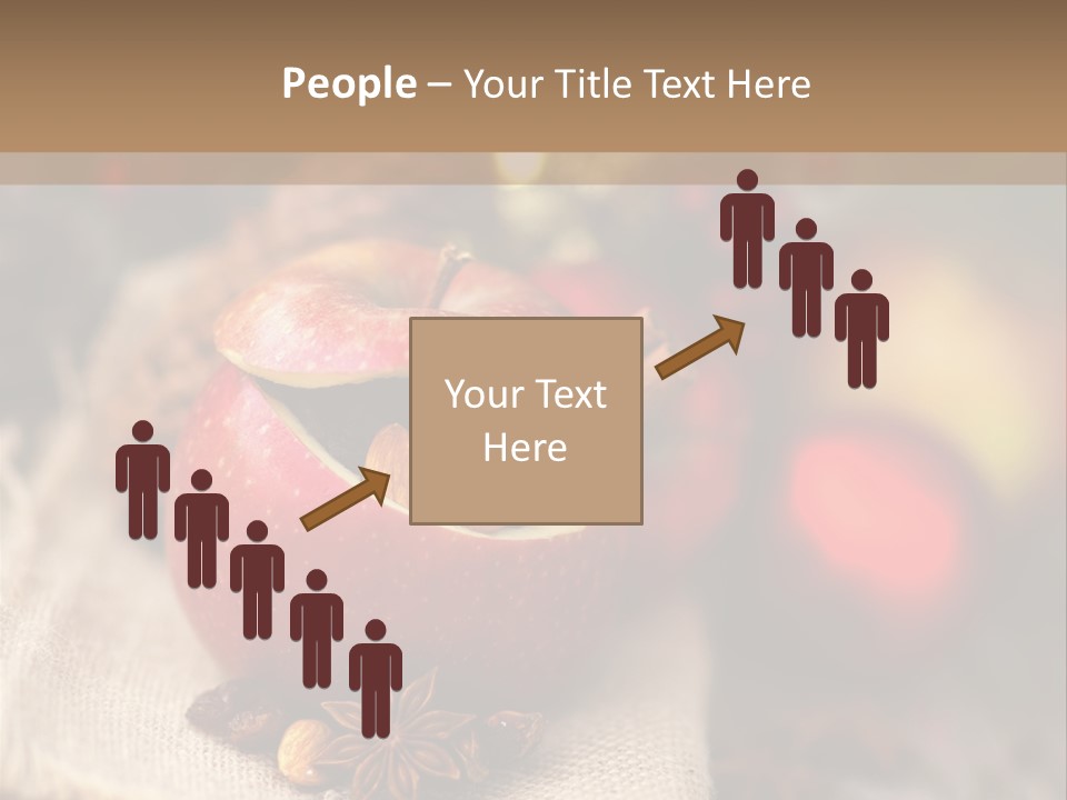 Christmas Spices Cinnamon Straw Star PowerPoint Template