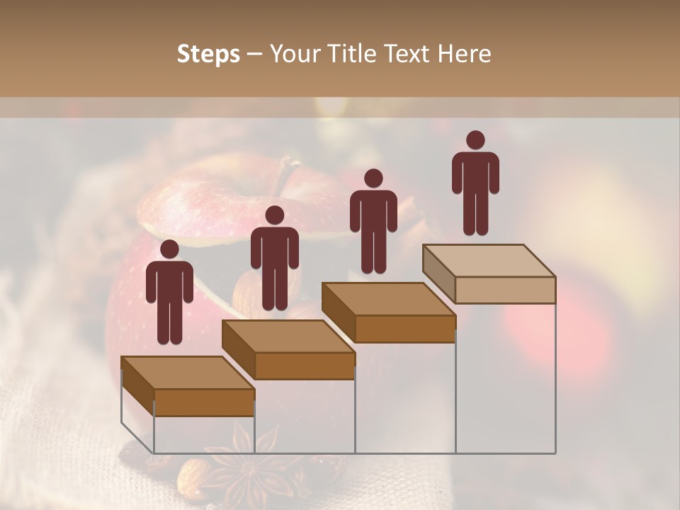 Christmas Spices Cinnamon Straw Star PowerPoint Template