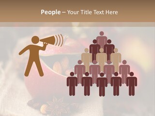 Christmas Spices Cinnamon Straw Star PowerPoint Template