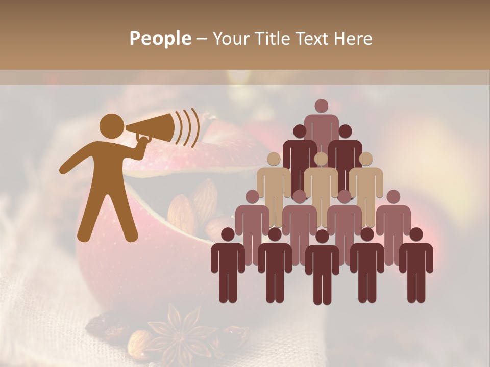 Christmas Spices Cinnamon Straw Star PowerPoint Template