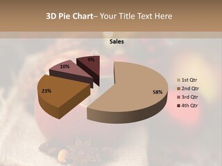 Christmas Spices Cinnamon Straw Star PowerPoint Template