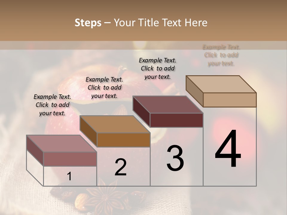 Christmas Spices Cinnamon Straw Star PowerPoint Template