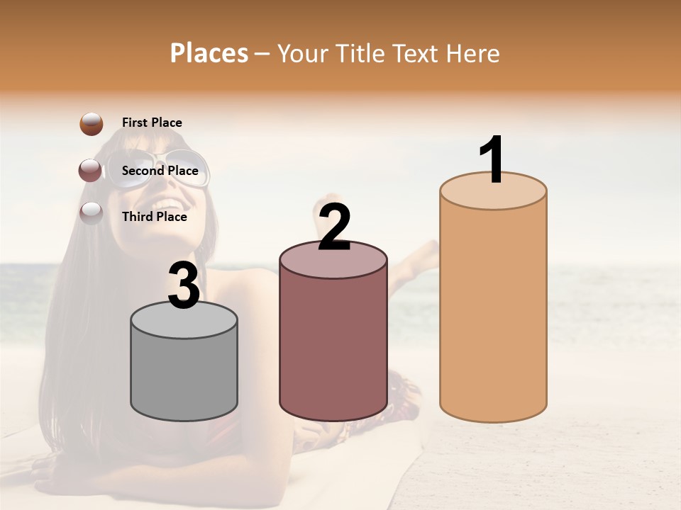 Vacation Girl Breast PowerPoint Template