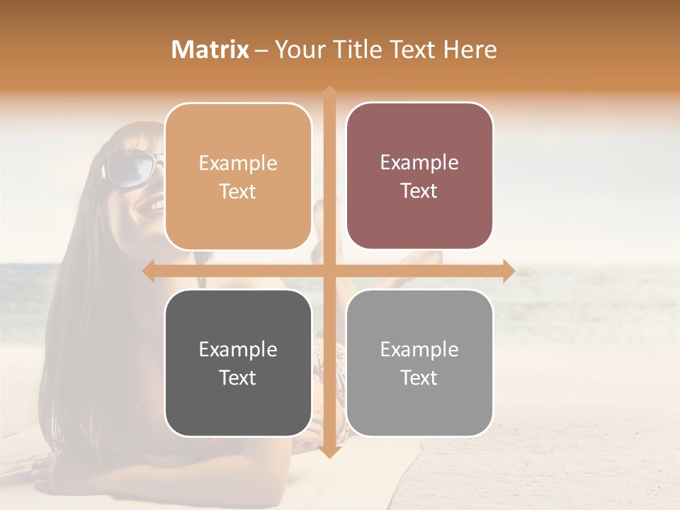 Vacation Girl Breast PowerPoint Template