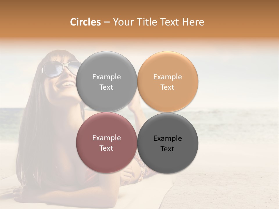 Vacation Girl Breast PowerPoint Template