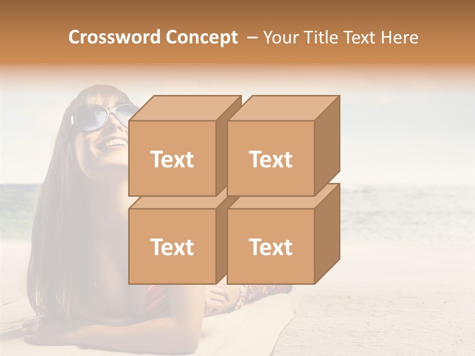 Vacation Girl Breast PowerPoint Template