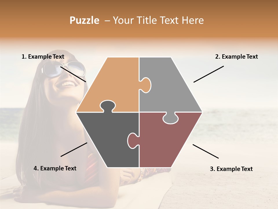 Vacation Girl Breast PowerPoint Template