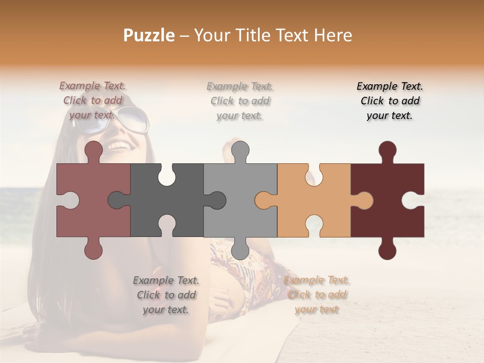 Vacation Girl Breast PowerPoint Template