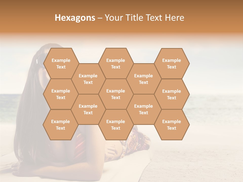 Vacation Girl Breast PowerPoint Template