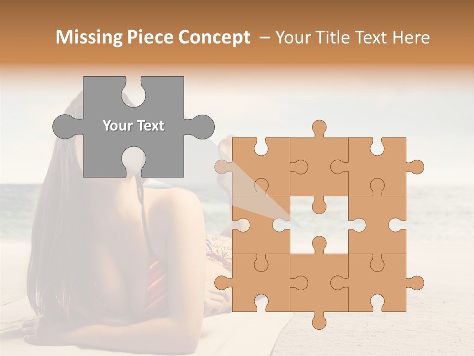 Vacation Girl Breast PowerPoint Template