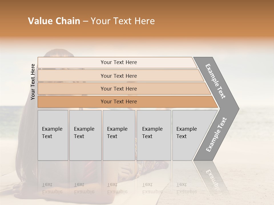 Vacation Girl Breast PowerPoint Template