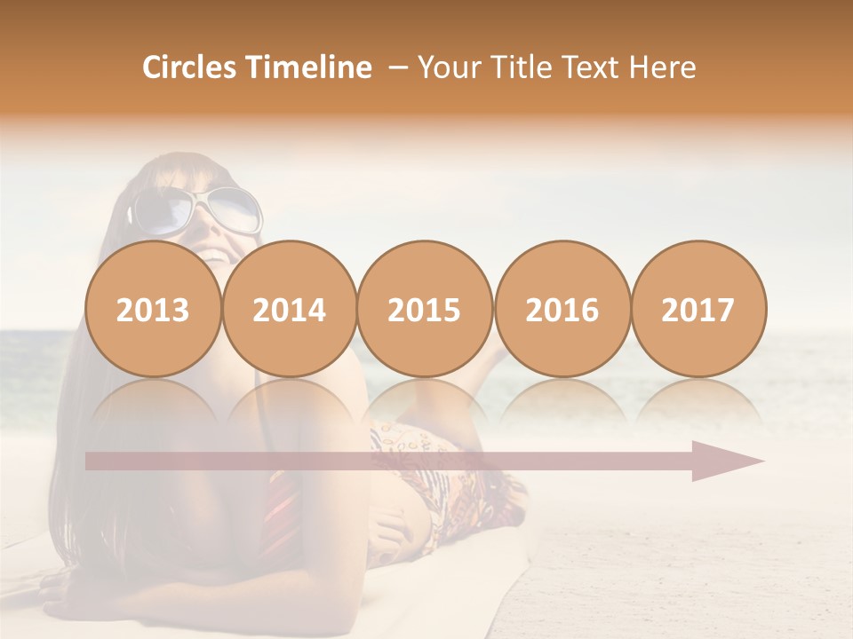 Vacation Girl Breast PowerPoint Template