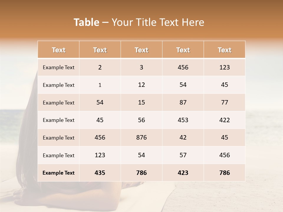 Vacation Girl Breast PowerPoint Template