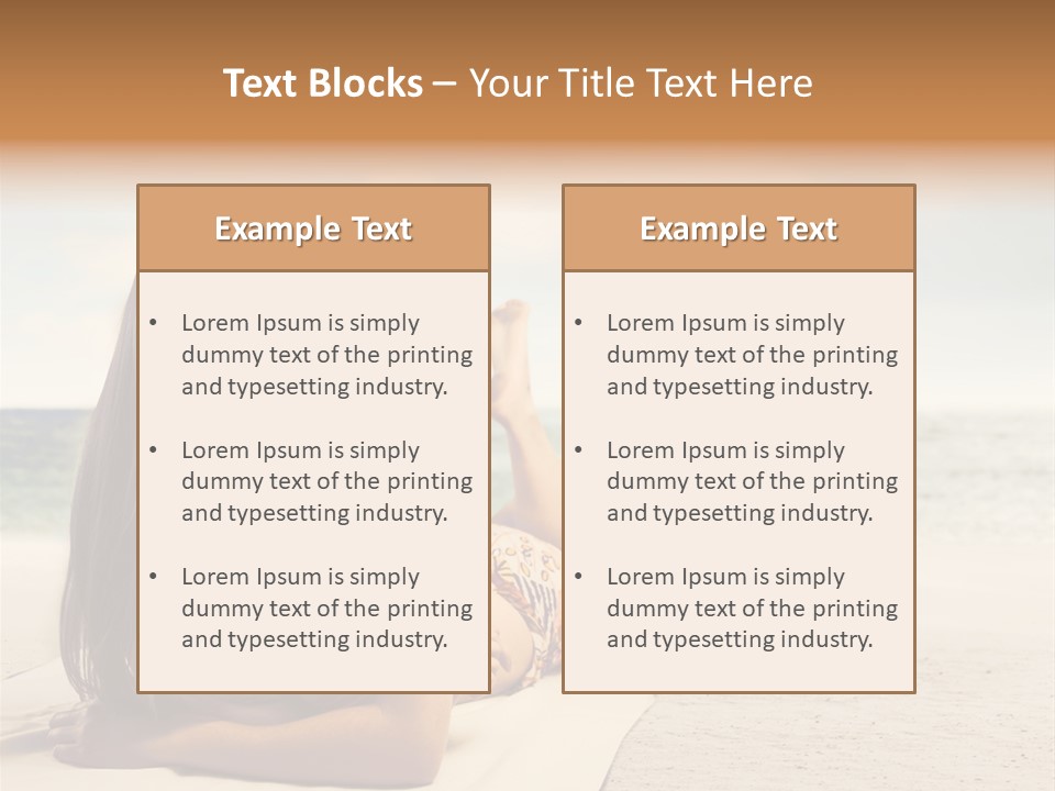 Vacation Girl Breast PowerPoint Template