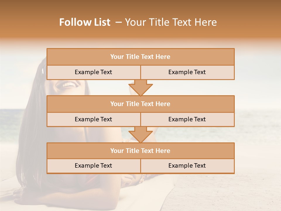 Vacation Girl Breast PowerPoint Template