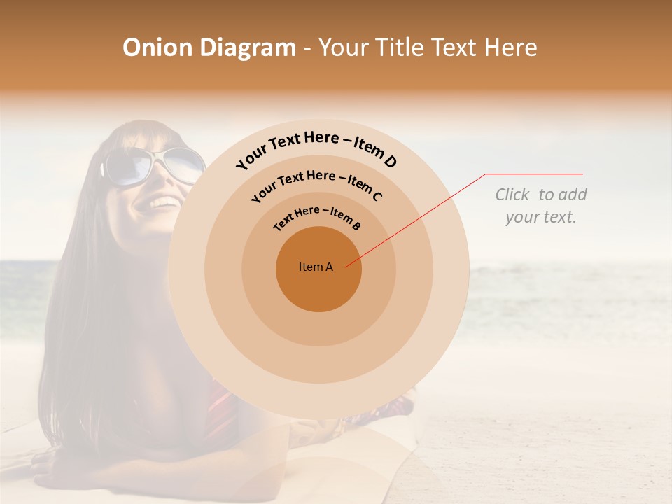 Vacation Girl Breast PowerPoint Template