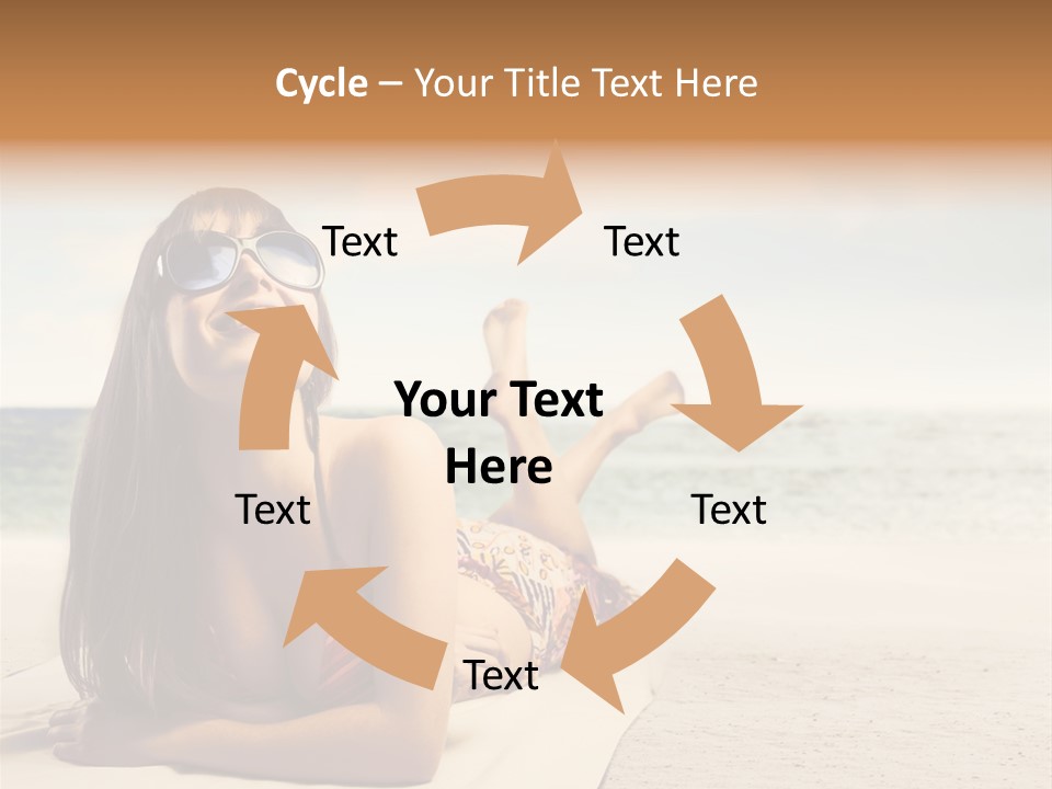 Vacation Girl Breast PowerPoint Template