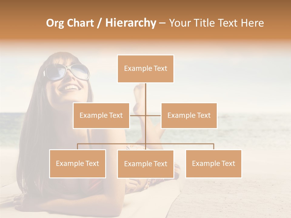 Vacation Girl Breast PowerPoint Template