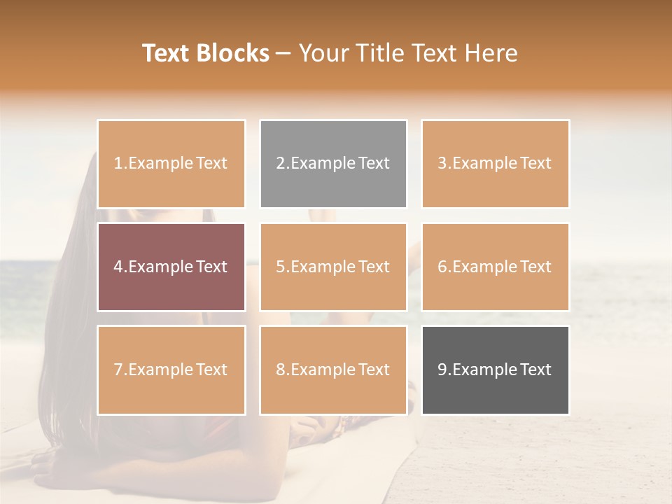 Vacation Girl Breast PowerPoint Template