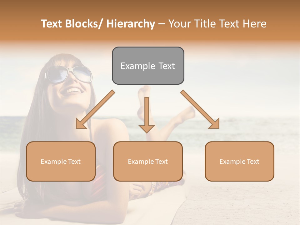 Vacation Girl Breast PowerPoint Template