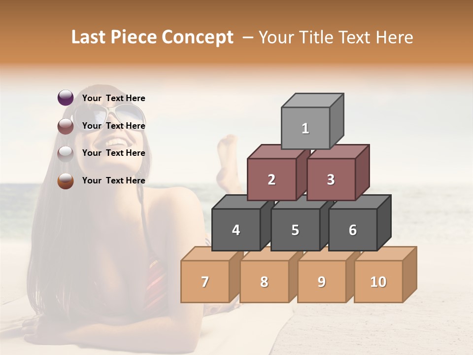 Vacation Girl Breast PowerPoint Template